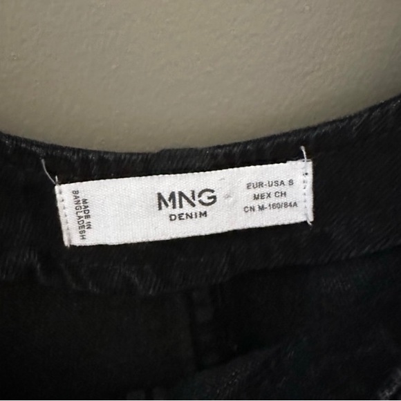 MNG by Mango Black Denim Overall Dress Size Small - Picture 10 of 10